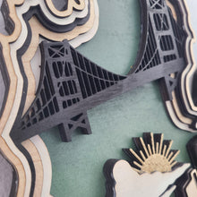 Michigan Layered Laser Cut Wall Art - 3D Wooden State Map, Great Lakes Home Decor - Blue Theme