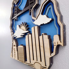 Michigan Layered Laser Cut Wall Art - 3D Wooden State Map, Great Lakes Home Decor - Green Theme