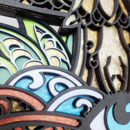 Mushroom Layered Wood Wall Art