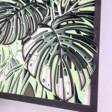 Monstera - Layered Laser Cut Wall Art | 3D Botanical Shadow Box | Tropical Leaf Wood Decor 🌿