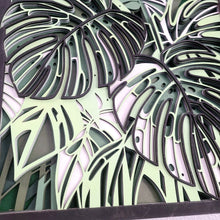 Monstera - Layered Laser Cut Wall Art | 3D Botanical Shadow Box | Tropical Leaf Wood Decor 🌿