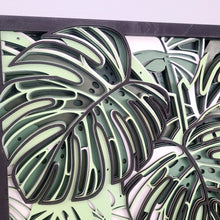 Monstera - Layered Laser Cut Wall Art | 3D Botanical Shadow Box | Tropical Leaf Wood Decor 🌿