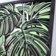 Monstera - Layered Laser Cut Wall Art | 3D Botanical Shadow Box | Tropical Leaf Wood Decor 🌿