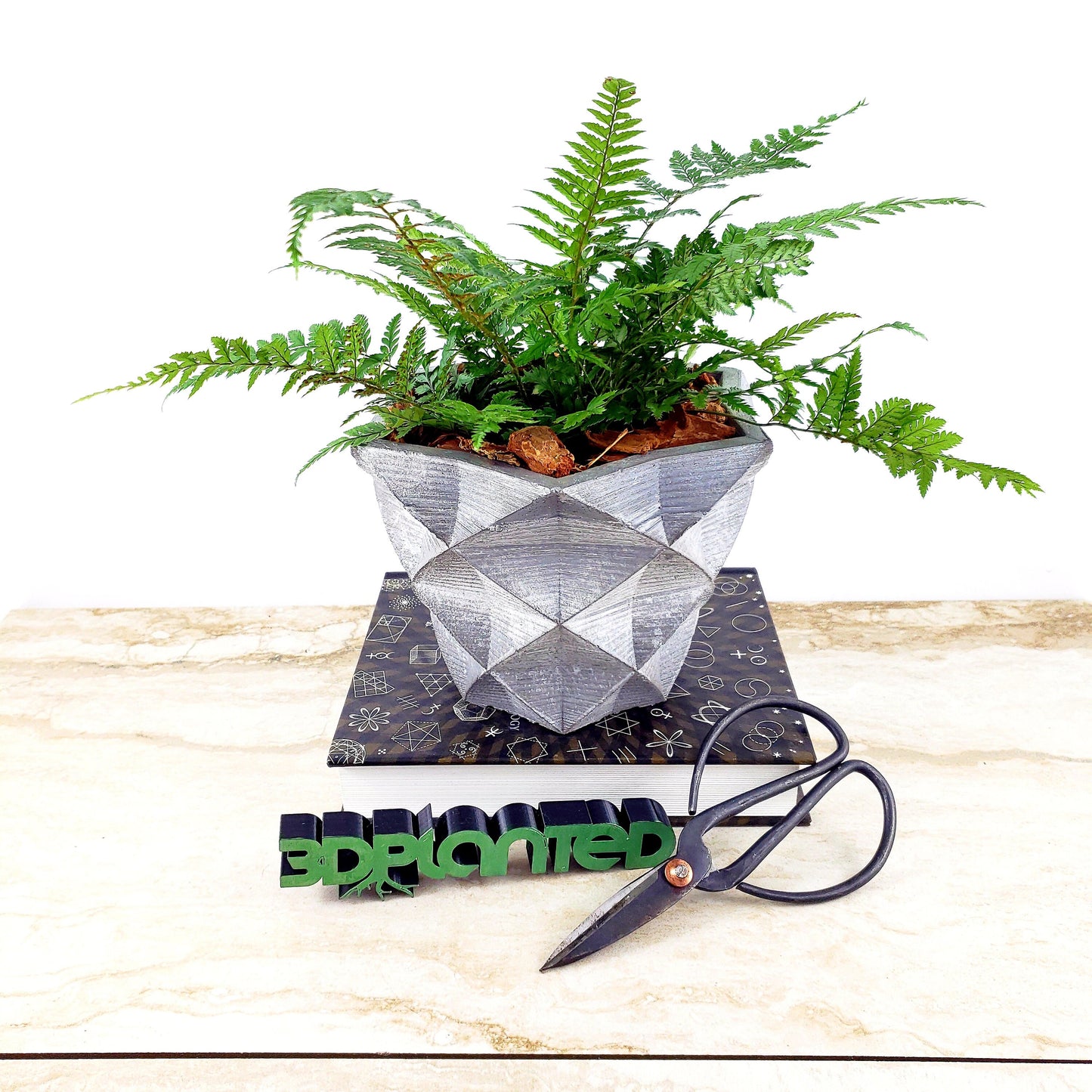 Concrete Planter Star Geometric - Indoor/Outdoor Plant Pot