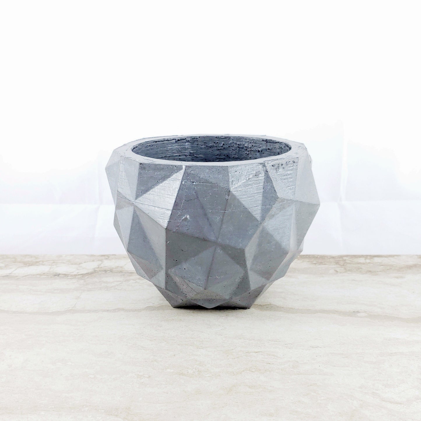 Concrete Planter Triangles Geometric - Indoor/Outdoor Plant Pot