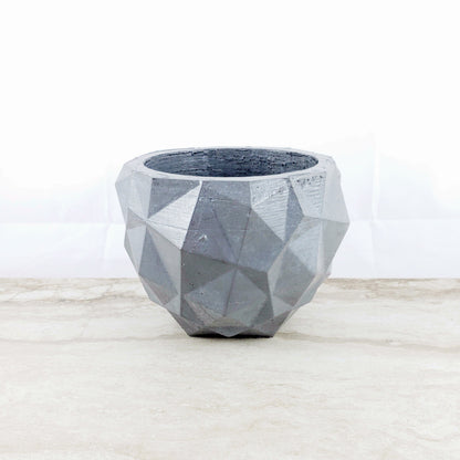 Concrete Planter Triangles Geometric - Indoor/Outdoor Plant Pot