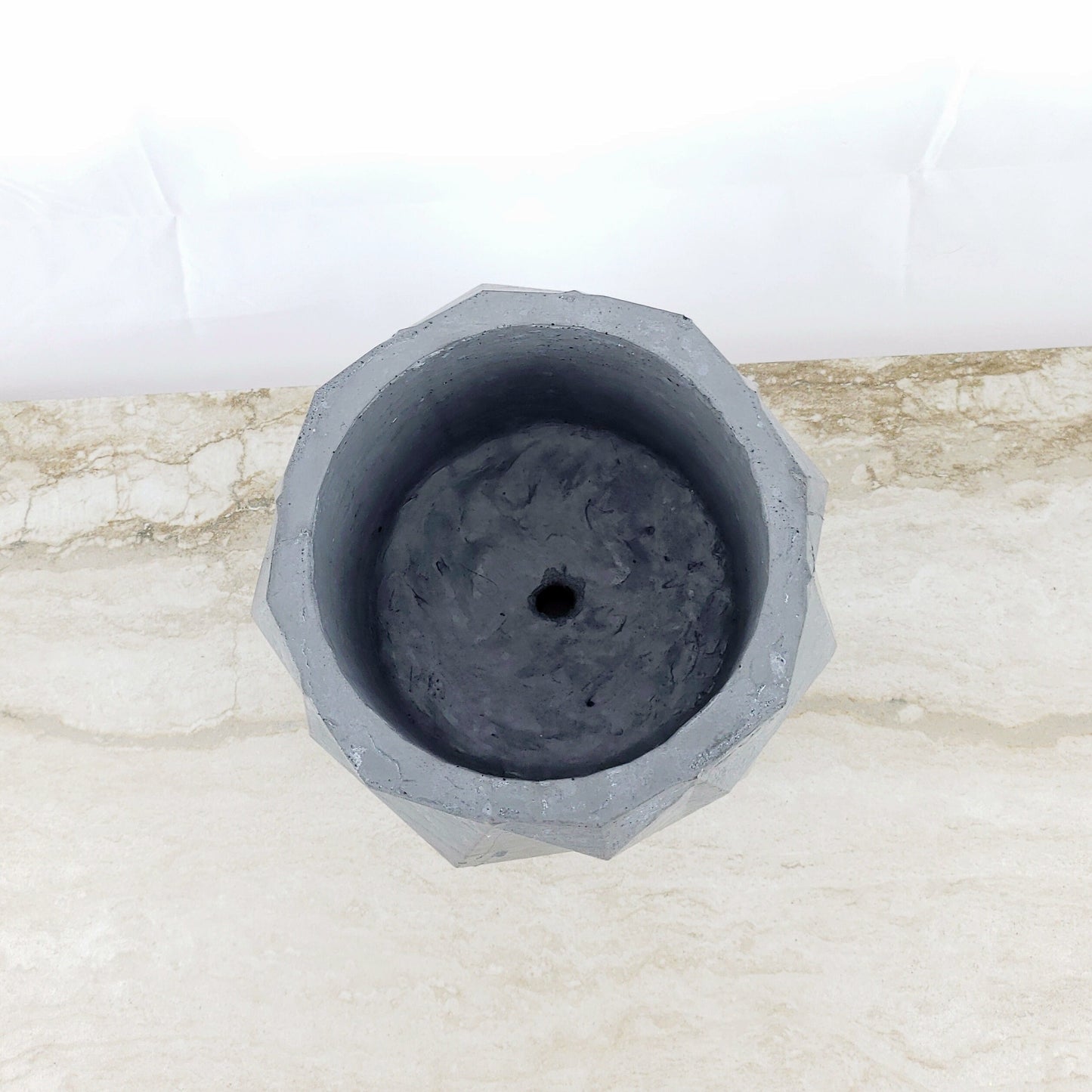 Concrete Planter Triangles Geometric - Indoor/Outdoor Plant Pot