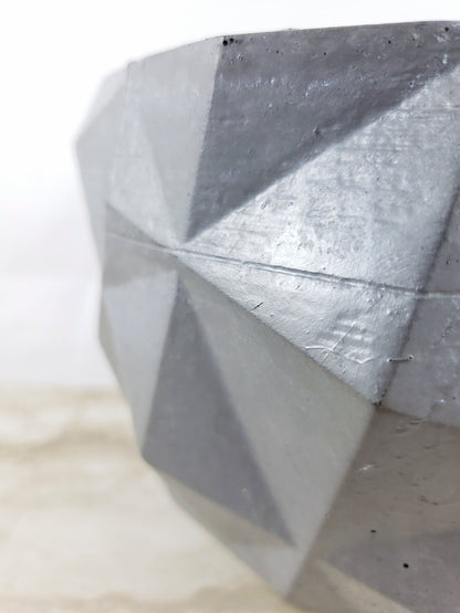 Concrete Planter Triangles Geometric - Indoor/Outdoor Plant Pot