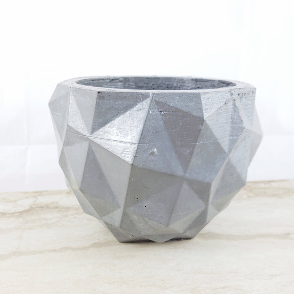 Concrete Planter Triangles Geometric - Indoor/Outdoor Plant Pot