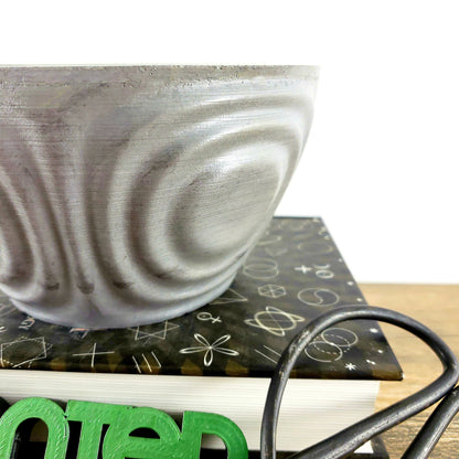 Concrete Planter Wave Bowl Geometric - Indoor/Outdoor Plant Pot