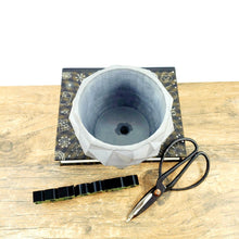Concrete Planter Triangles Small Geometric - Indoor/Outdoor Plant Pot