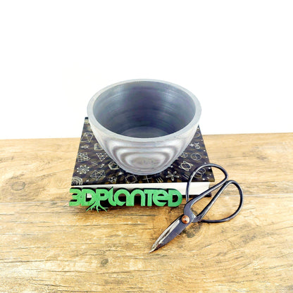 Concrete Planter Wave Bowl Geometric - Indoor/Outdoor Plant Pot