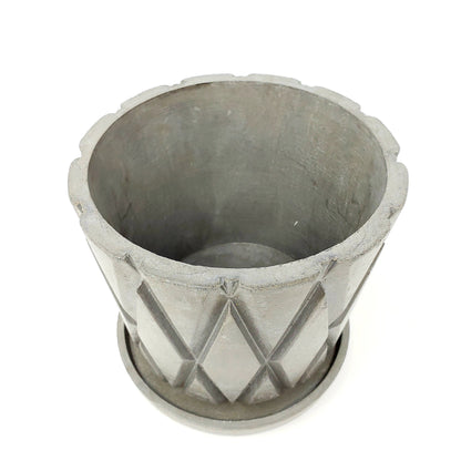 Concrete Planter Large Lattice - Indoor/Outdoor Plant Pot