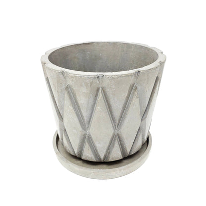 Concrete Planter Large Lattice - Indoor/Outdoor Plant Pot