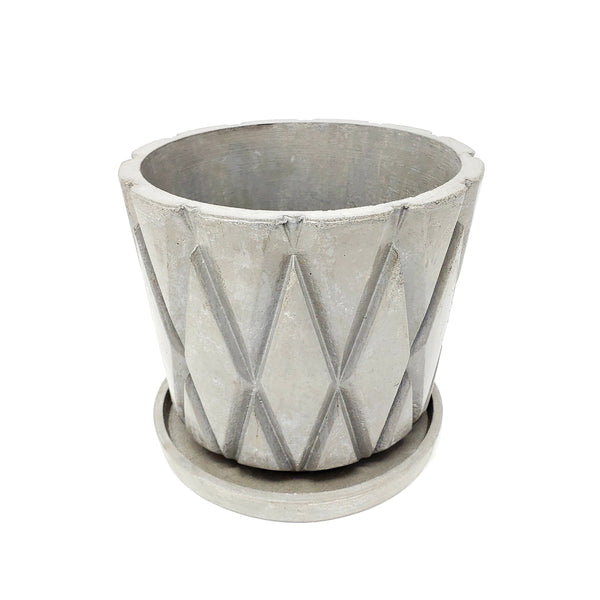 Concrete Planter Large Lattice - Indoor/Outdoor Plant Pot