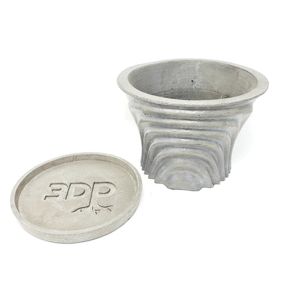 Concrete Planter Large Waves - Indoor/Outdoor Plant Pot