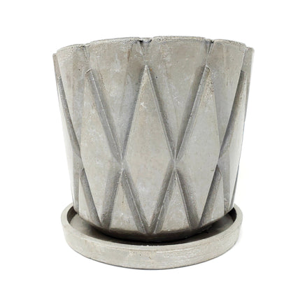 Concrete Planter Large Lattice - Indoor/Outdoor Plant Pot