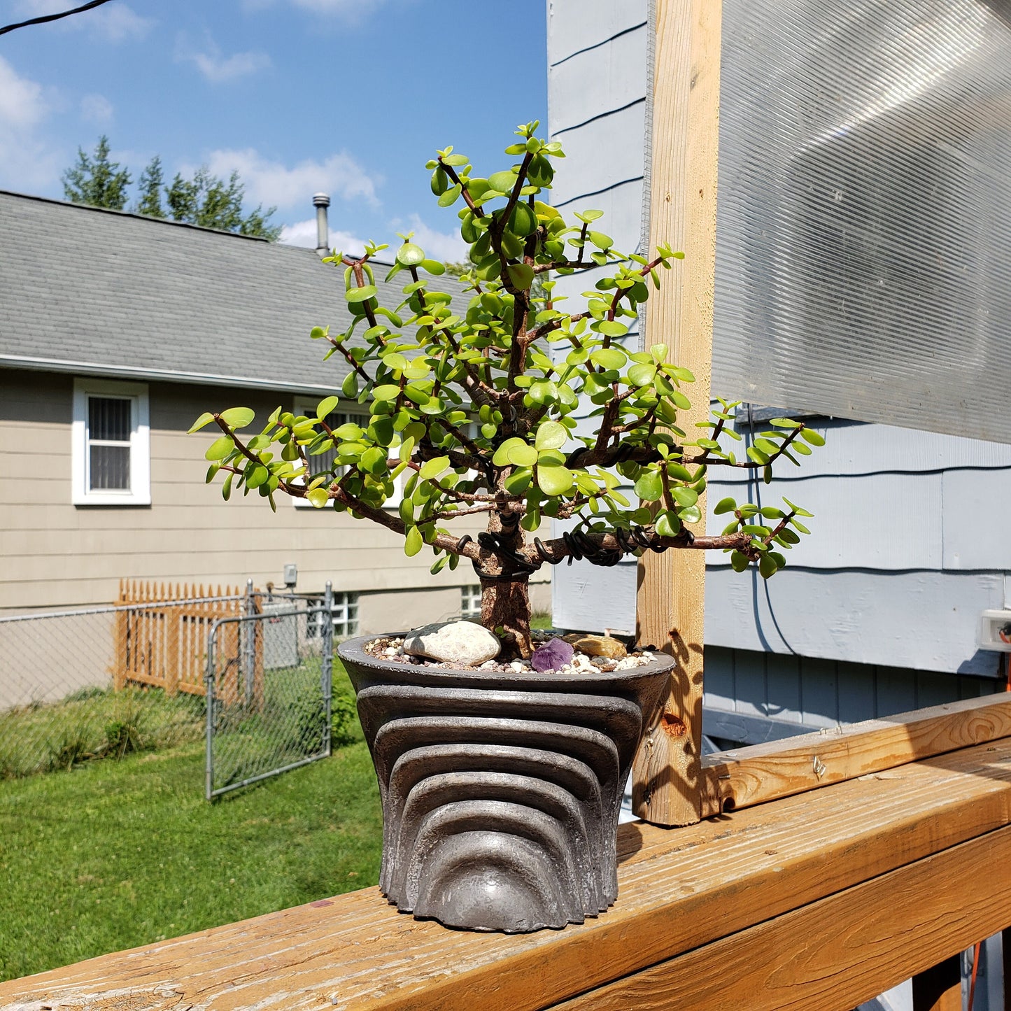 Concrete Planter Large Waves - Indoor/Outdoor Plant Pot