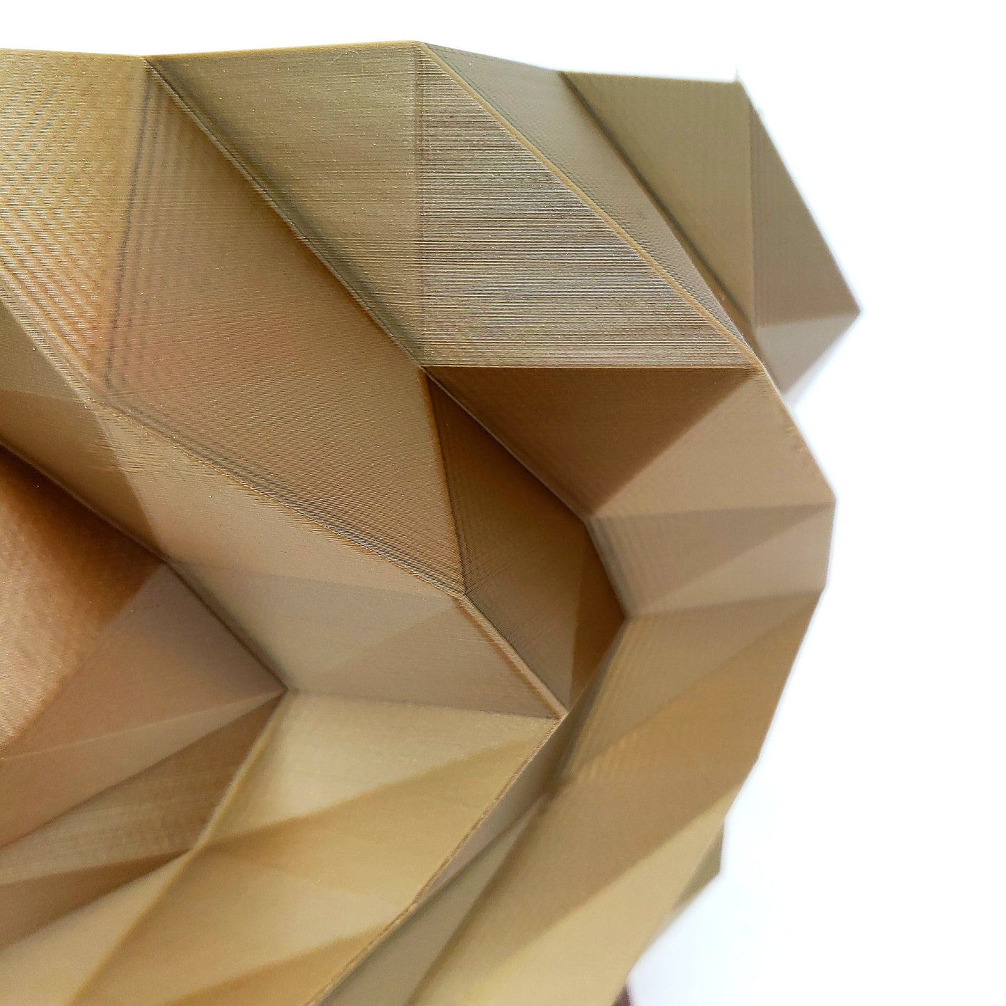 Luxury Planter Bronze Brown Metallic Effect Pot Geometric 3D Print Flower Cactus Succulent Container Shelf Desk Decoration Secret Santa Gift