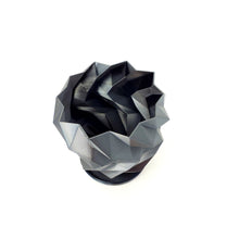 3D Printed Geometric Plant Pot Black - Modern stylish planter decor - Great for cacti and succulents or as a flower pot!