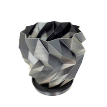 3D Printed Geometric Plant Pot Black - Modern stylish planter decor - Great for cacti and succulents or as a flower pot!