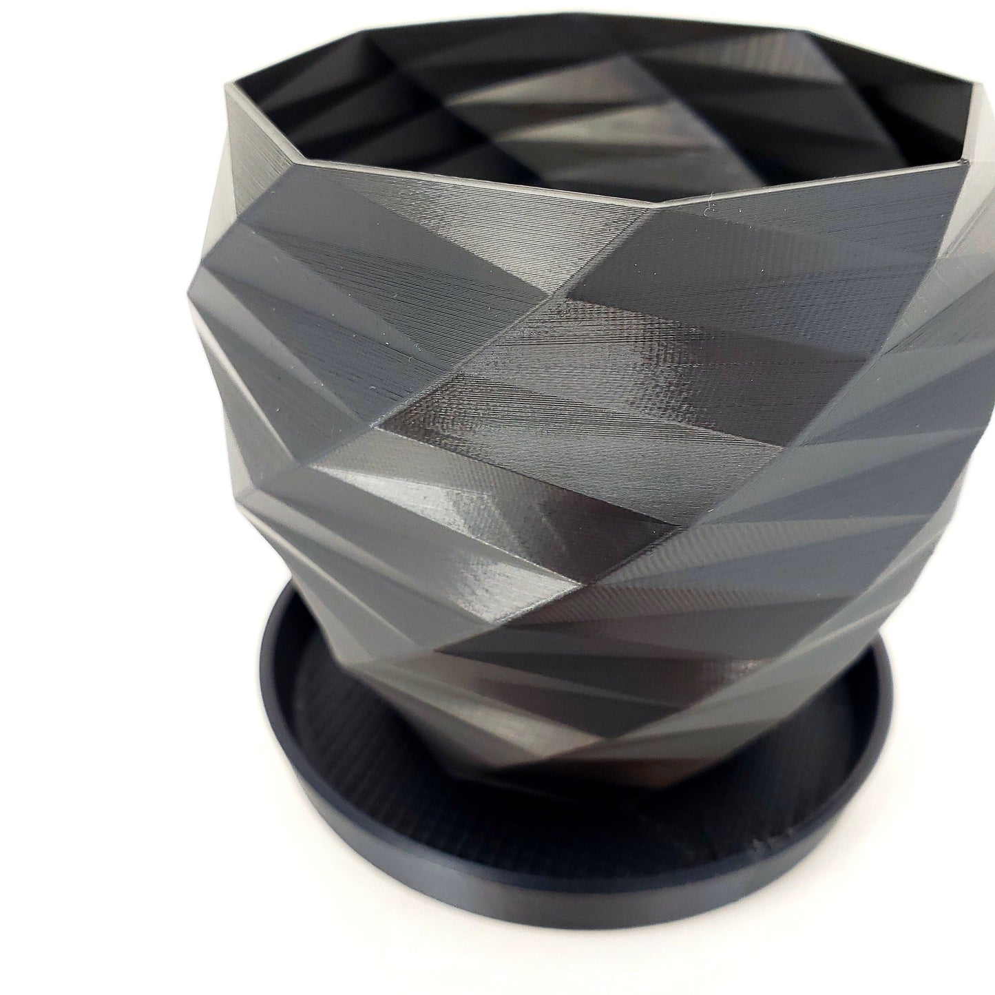 SET OF 3 - 3D Printed Geometric Mini Plant Pots - Modern Indoor Houseplant Planters - Perfect for Cacti, Succulents, or Seedlings!