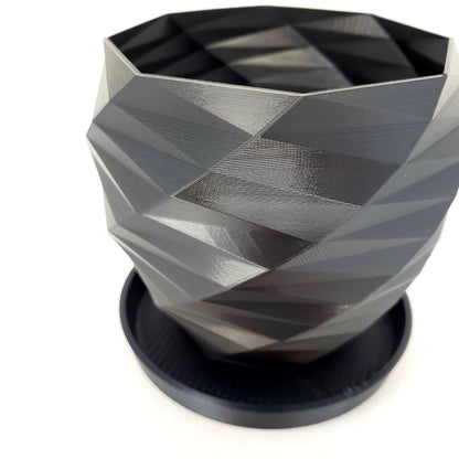 SET OF 3 - 3D Printed Geometric Mini Plant Pots - Modern Indoor Houseplant Planters - Perfect for Cacti, Succulents, or Seedlings!