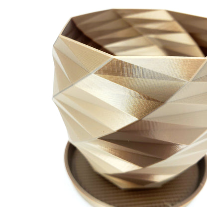 SET OF 3 - 3D Printed Geometric Mini Plant Pots - Modern Indoor Houseplant Planters - Perfect for Cacti, Succulents, or Seedlings!