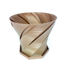 3D Printed Gradient Copper Bronze Geometric Plant Pot - Modern stylish planter decor - great for cacti and succulents or as a flower pot!