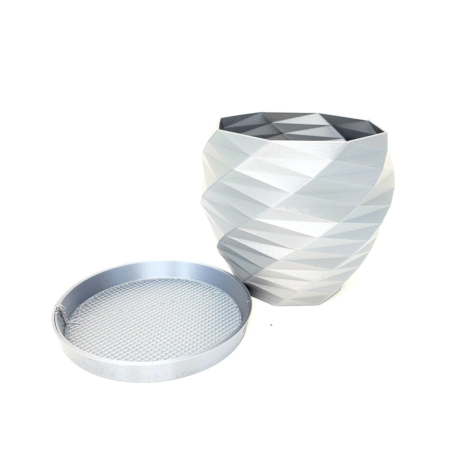 SET OF 3 - 3D Printed Geometric Mini Plant Pots - Modern Indoor Houseplant Planters - Perfect for Cacti, Succulents, or Seedlings!