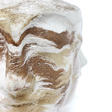 Marbled Concrete Four Faced Head Planter | Innovative Buddha Pot Remix | Ideal for Cacti & Succulents | 3D Planted