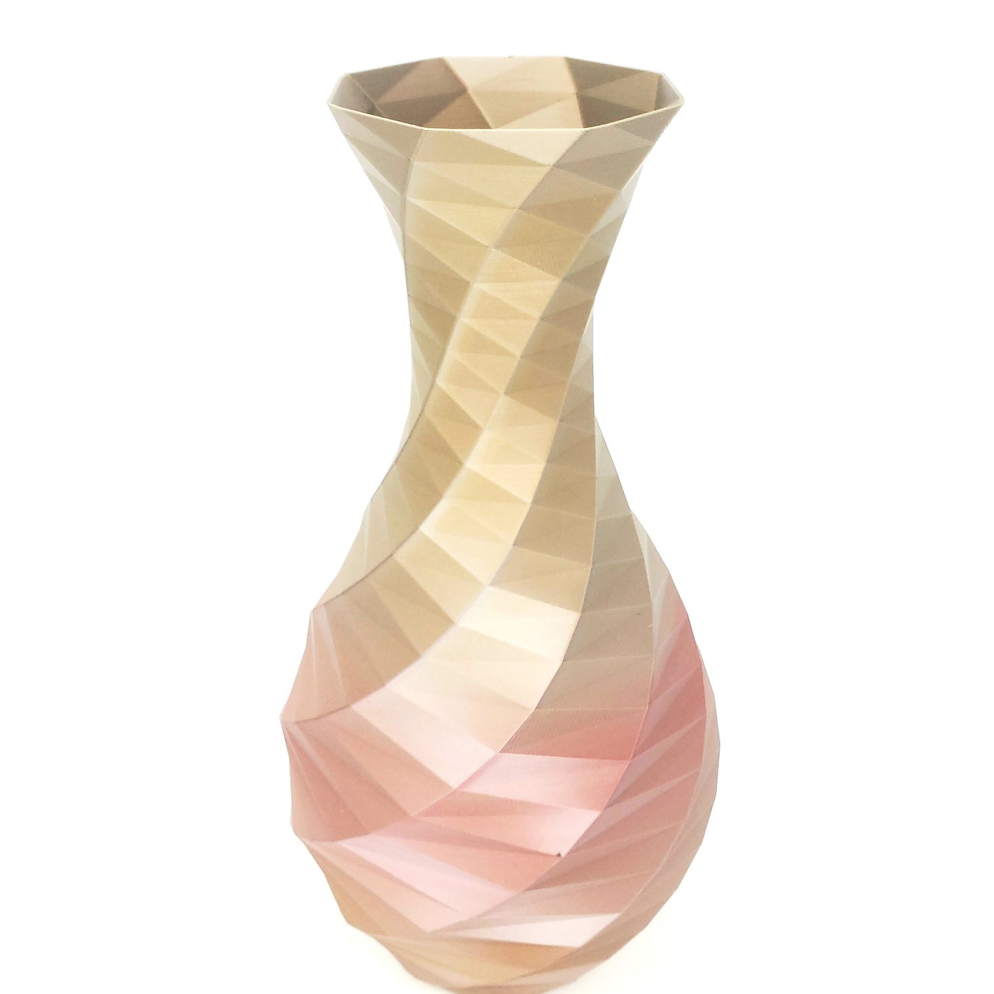 3D Printed Geometric Vase for Flowers - 12" - Multicolor, One of a Kind!