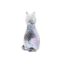 Concrete Cat Statue - Blue Purple Black - Garden Decor