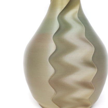 3D Printed Geometric Vase for Flowers - 12" - Multicolor, One of a Kind!