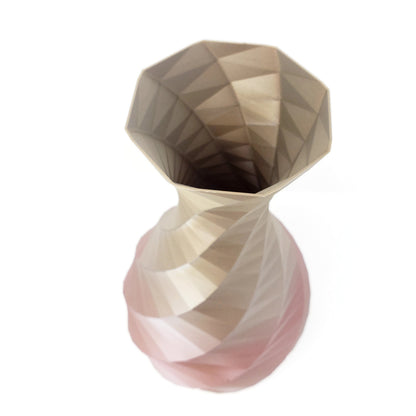 3D Printed Geometric Vase for Flowers - 12" - Multicolor, One of a Kind!
