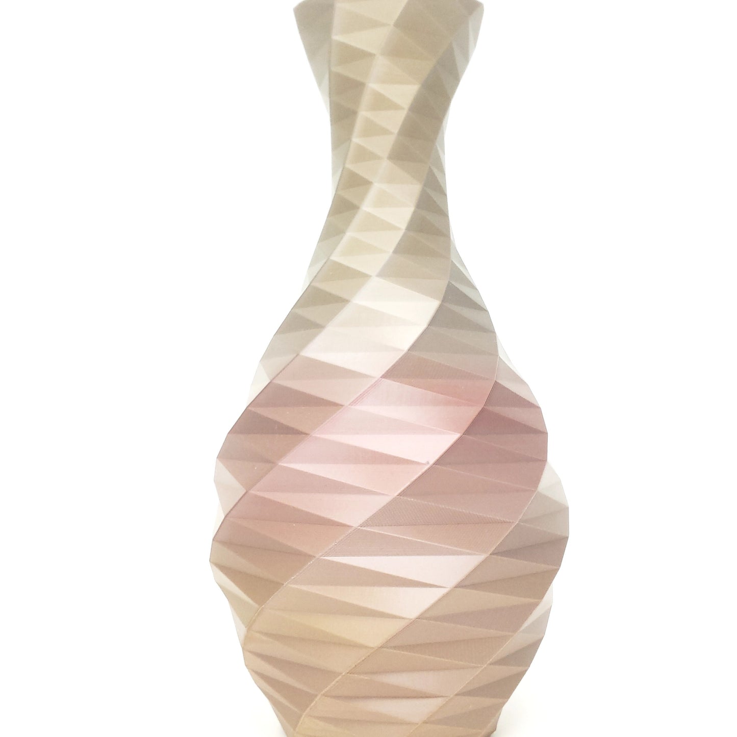 3D Printed Geometric Vase for Flowers - 12" - Multicolor, One of a Kind!