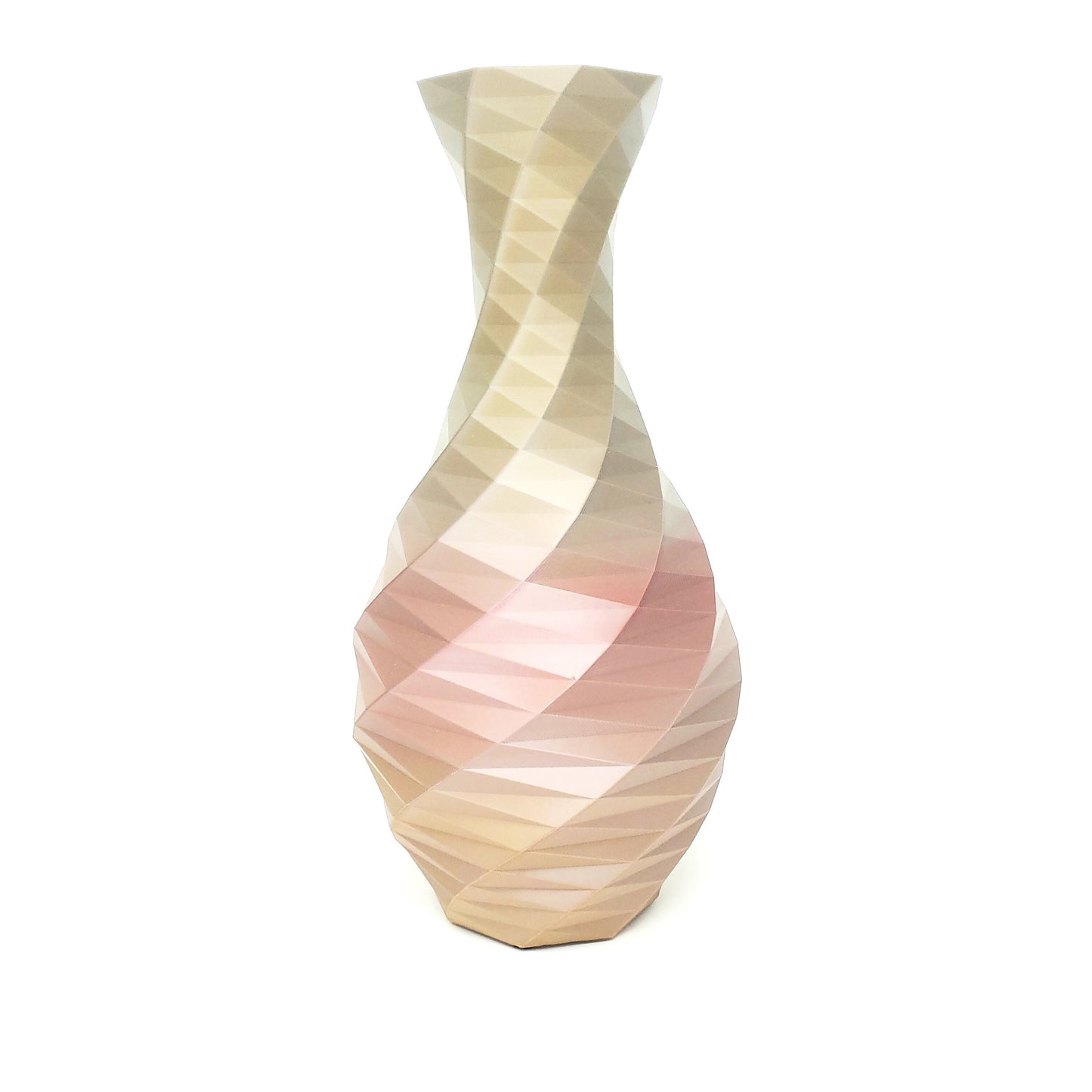 3D Printed Geometric Vase for Flowers - 12" - Multicolor, One of a Kind!