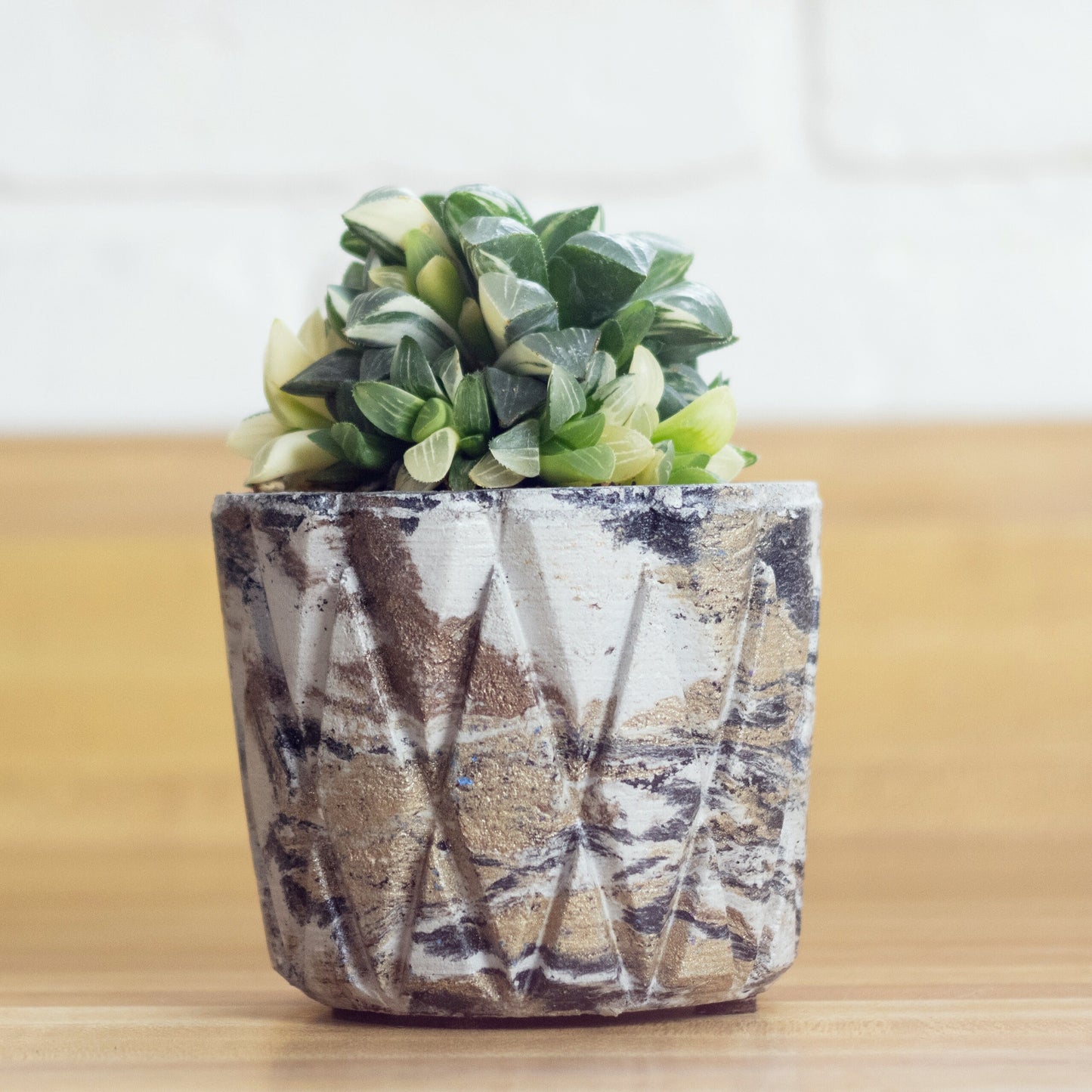 Geometric Lattice Planter from Concrete Multicolor Indoor Outdoor Plant Flower Pot Modern Contemporary Creative Cactus Container Gift