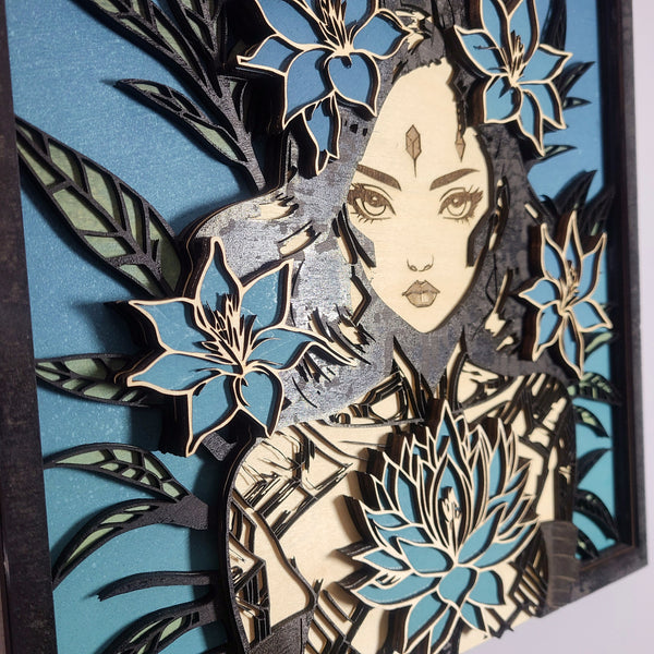 Ozra - Layered Laser Cut Wall Art - 3D Mandala Shadow Box